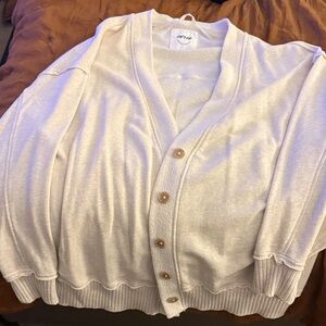 Aerie Cream Knit Cardigan